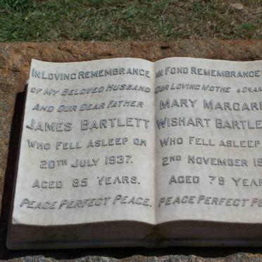 BARTLETT James  -1937 &amp; Mary Margaret Wishart -1949