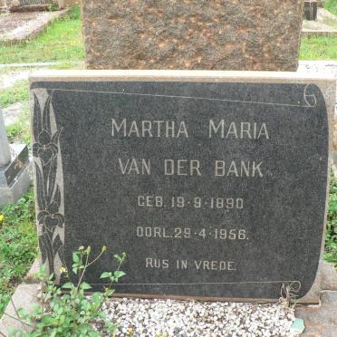 BANK Martha Maria, van der 1890-1956