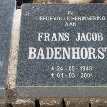 BADENHORST Frans Jacob 1948-2001
