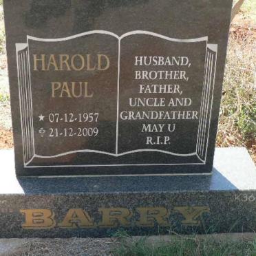 BARRY Harold Paul 1957-2009