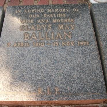 BALLIAN Gladys May 1915-1971