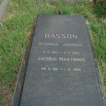 BASSON Jacobus Marthinus 1911-1986 &amp; Susanna Johanna 1917-1985