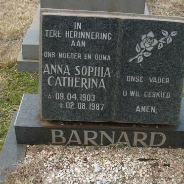 BARNARD Anna Sophia Catherina 1903-1987