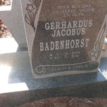 BADENHORST Gerhardus Jacobus 1954-2010