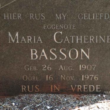BASSON Maria Catherine 1907-1976
