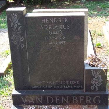 BERG Hendrik Adrianus, van den 1910-1977