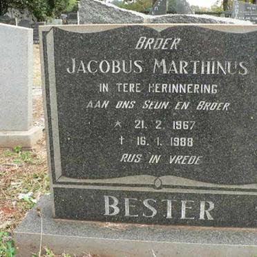 BESTER Jacobus Marthinus 1967-1988