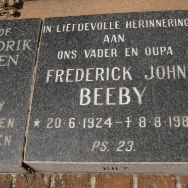 BEEBY Frederick John 1924-1988