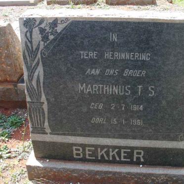 BEKKER Marthinus T.S. 1914-1961