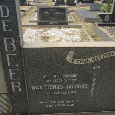BEER Marthinus Jacobus, de 1921-1974