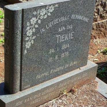 BEER Tiekie, de 1924-1972