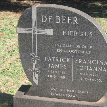 BEER Patrick James, de 1911-1969 &amp; Francina Johanna 1920-1983