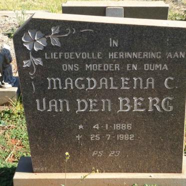 BERG Magdalena C., van den 1886-1982