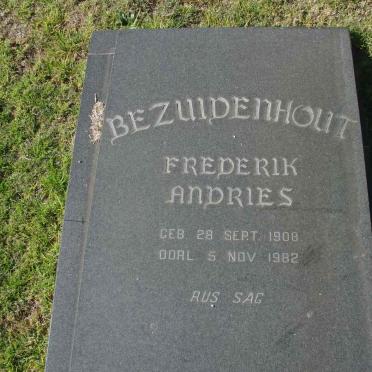 BEZUIDENHOUT Frederik Andries 1908-1982