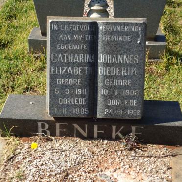 BENEKE Johannes Diederik 1903-1992 &amp; Catharina Elizabeth 1911-1985