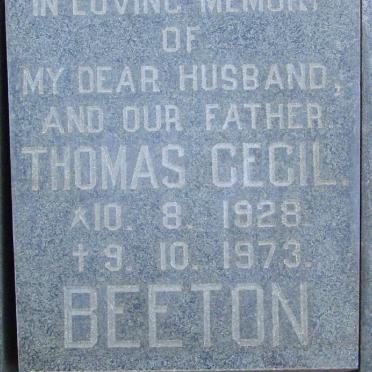 BEETON Thomas Cecil 1928-1973