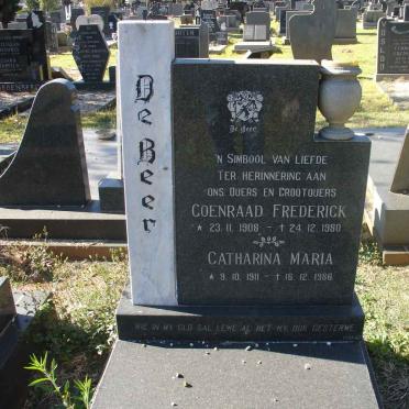 BEER Coenraad Frederick, de 1908-1980 &amp; Catharina Maria 1911-1986