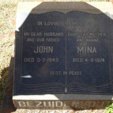 BEZUIDENHOUT John -1948 &amp; Mina -1974