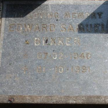 BEKKER Edward Samuel 1940-1991