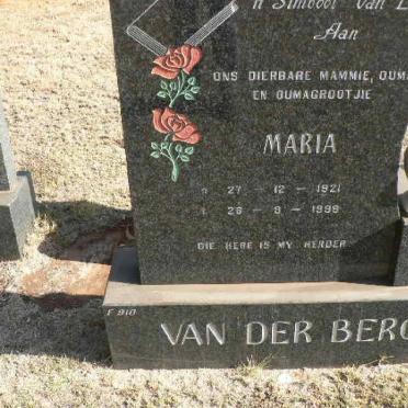 BERG Maria, van der 1921-1998