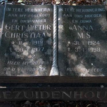 BEZUIDENHOUT Gert Pieter Christiaan 1919-1977 &amp; Anna M.S. 1924-1998