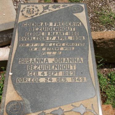 BEZUIDENHOUT Coenrad Frederik 1860-1938 &amp; Susanna Johanna 1863-1949