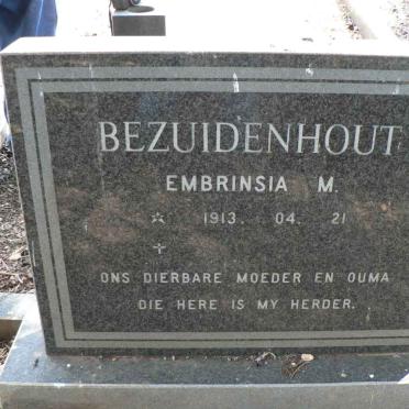 BEZUIDENHOUT Embrinsia M. 1913-