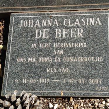 BEER Johanna Clasina, de 1919-2007