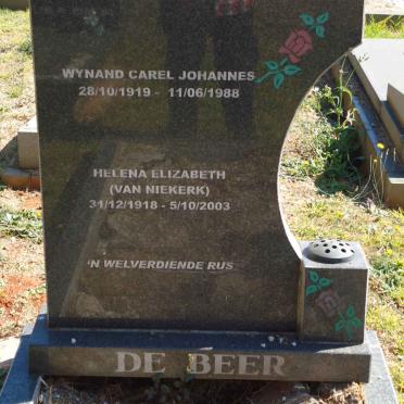 BEER Wynand Carel Johannes, de 1919-1988 &amp; Helena Elizabeth VAN NIEKERK 1918-2003