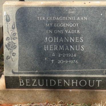 BEZUIDENHOUT Johannes Hermanus 1924-1976