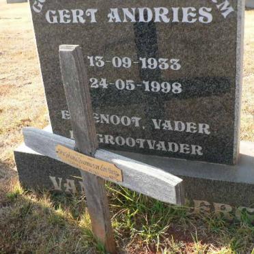 BERG Gert Andries, van den 1933-1998