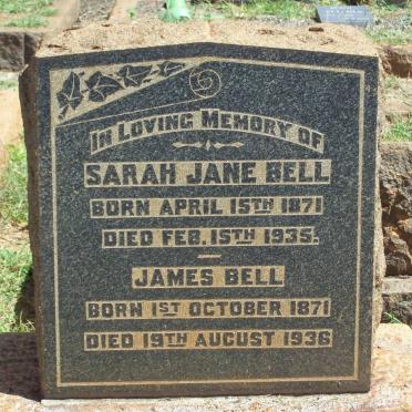 BELL James 1871-1936 &amp; Sarah Jane 1871-1935