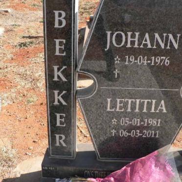 BEKKER Johan 1976- &amp; Letitia 1981-2011