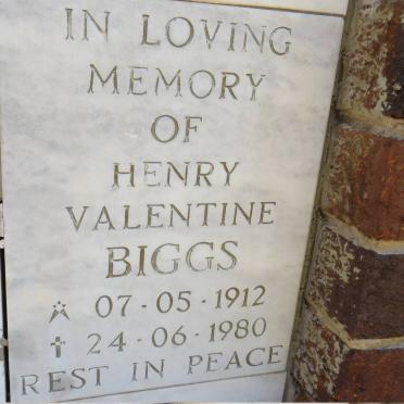 BIGGS Henry Valentine 1912-1980