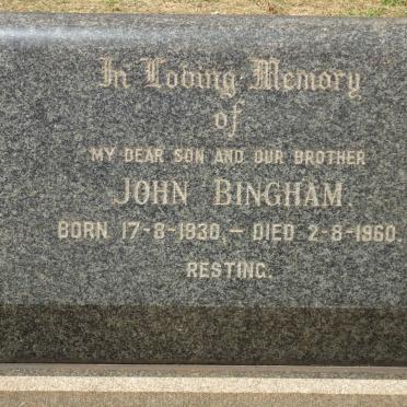 BINGHAM John 1930-1960