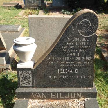 BILJON Jan C., van 1909-1971 &amp; Helena C. 1915-1998