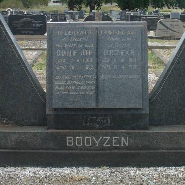 BOOYZEN Charlie John 1909-1962 &amp; Dorethea B. 1913-1996