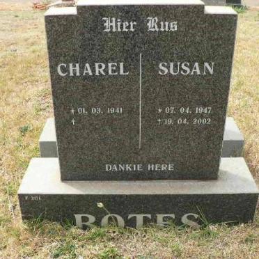 BOTES Charel 1941- &amp; Susan 1947-2002