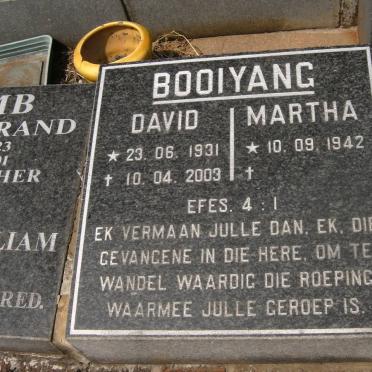 BOOIYANG David 1931-2003 &amp; Martha 1942-