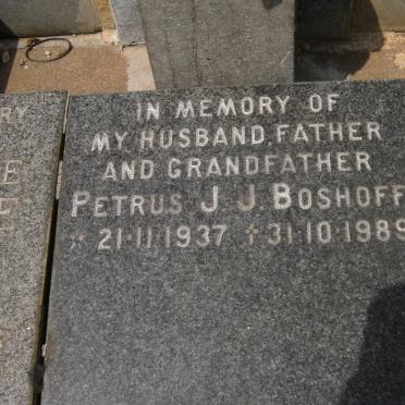 BOSHOFF Petrus J.J. 1937-1989