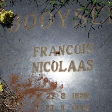 BOOYSEN Francois Nicolaas 1926-1989