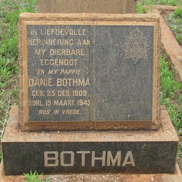 BOTHMA Danie 1909-1945