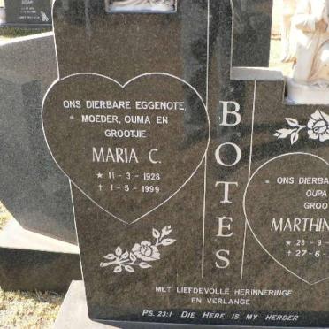 BOTES Marthinus J.G. 1926-2008 &amp; Maria C. 1928-1999