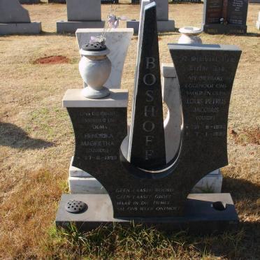 BOSHOFF Louis Petrus Jacobus 1936-1999 &amp; Hendrika Magrietha 1939-