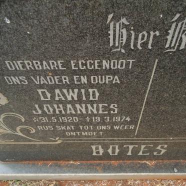 BOTES Dawid Johannes 1920-1974