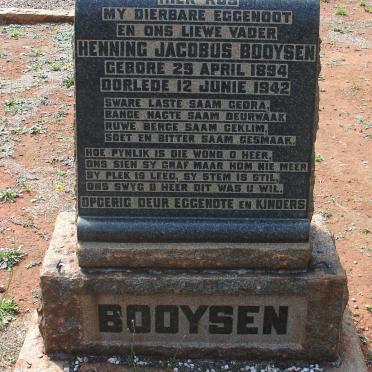 BOOYSEN Henning Jacobus 1894-1942