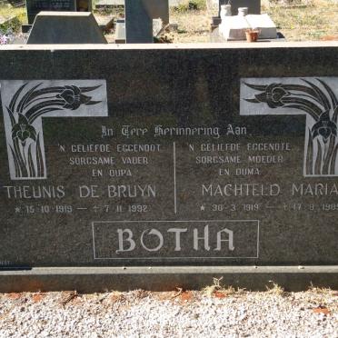 BOTHA Theunis de Bruyn 1919-1992 &amp; Machteld Maria 1919-1985