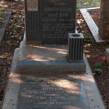 BOTHA Antonie Johannes Carolus 1921-199? :: BOTHA Rudolf David 1947-1970