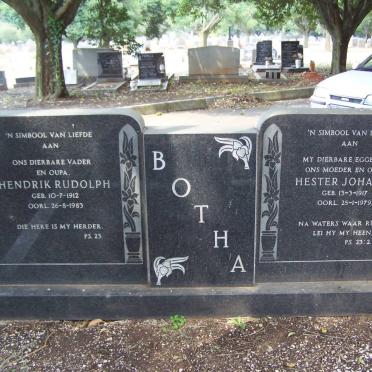 BOTHA Hendrik Rudolph 1912-1983 &amp; Hester Johanna 1917-1979