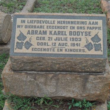 BOOYSE Abram Karel 1903-1941